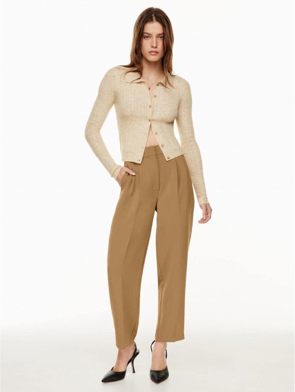 Aritzia Wilfred Carrot Trousers - Cognac - 2